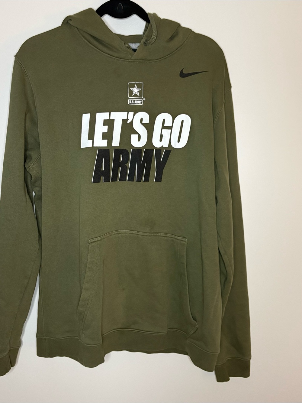 Nike Olive Green 'LET'S GO ARMY' Pullover Hoodie